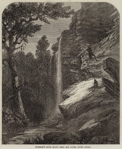 Cueva del bosquimano, Eland Berg, Río Kat, Sudáfrica de Thomas Baines